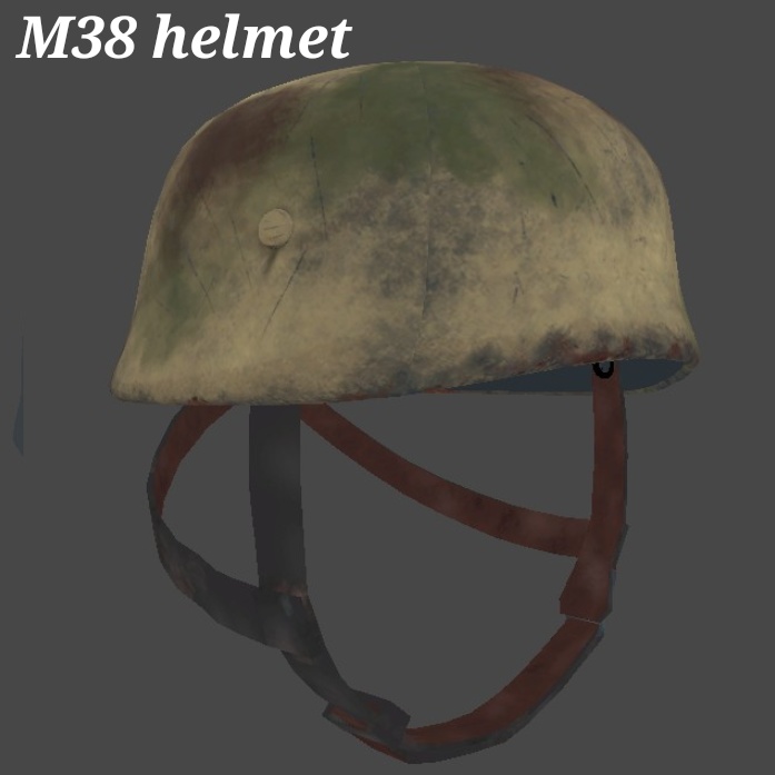 【VRC想定】M38降下猟兵ヘルメット(Fallschirmjäger Helmet) 3Dモデル