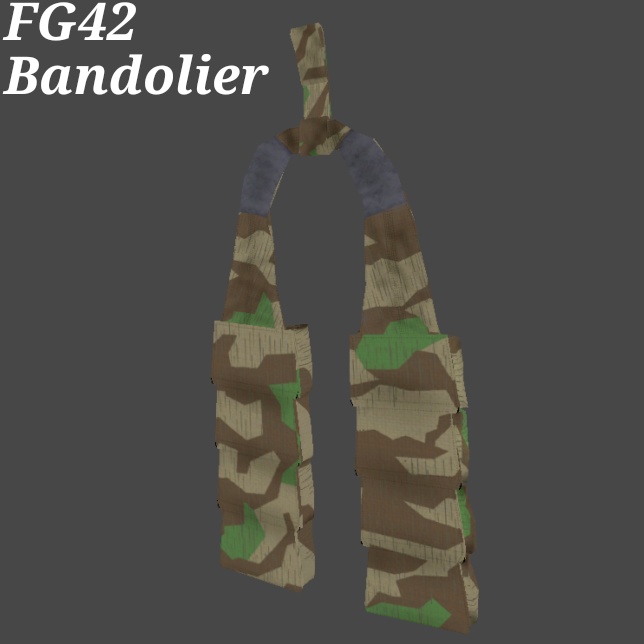 【VRC想定】FG42 降下猟兵用バンダリア (WW2 German FG42 Bandolier)