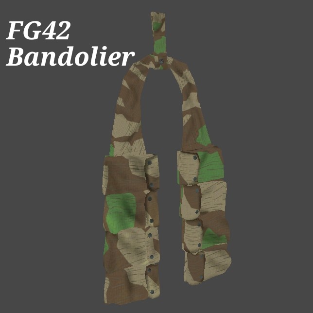 【VRC想定】FG42 降下猟兵用バンダリア (WW2 German FG42 Bandolier)