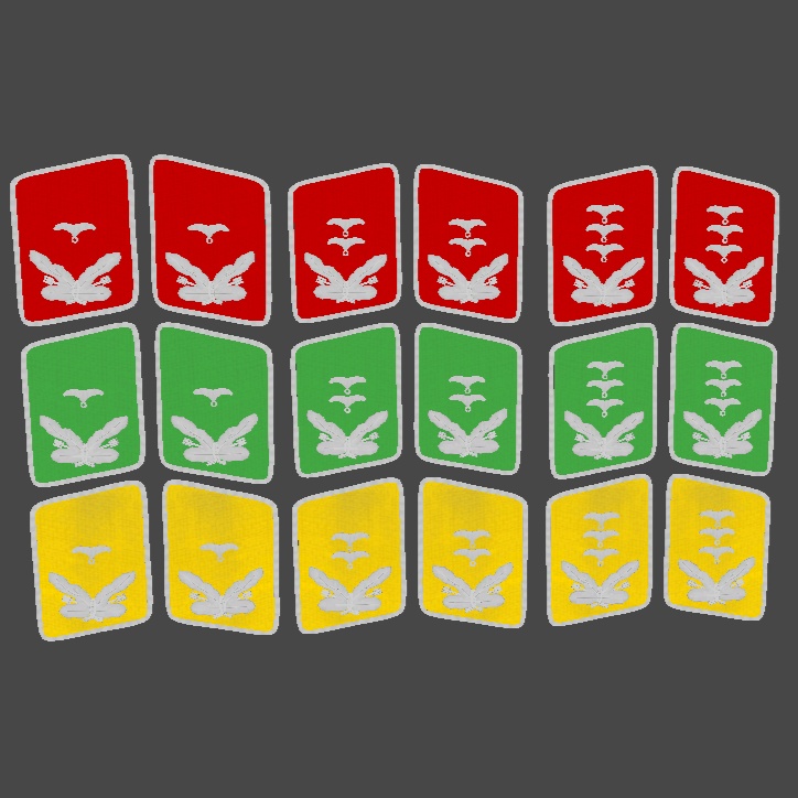 【3Dモデル】WW2 ドイツ空軍 襟章セット