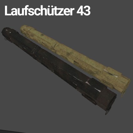 【3Dモデル】ドイツ軍 Laufschützer 43（MG34/MG42予備銃身ケース）[VRChat想定]