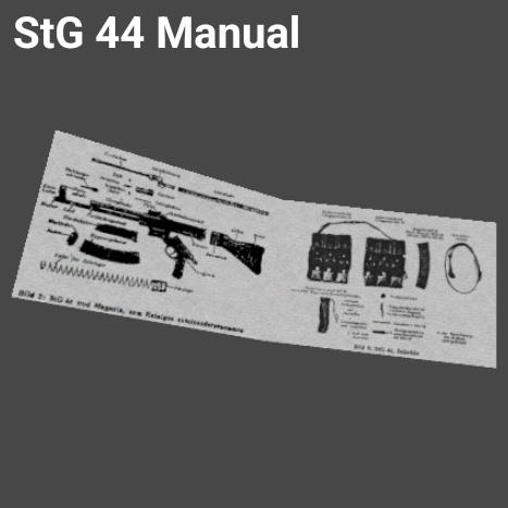 【VRChat想定】StG44用 マガジンポーチ & 取扱説明書(マニュアル)3Dモデル