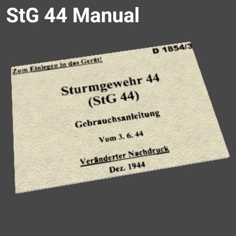 【VRChat想定】StG44用 マガジンポーチ & 取扱説明書(マニュアル)3Dモデル