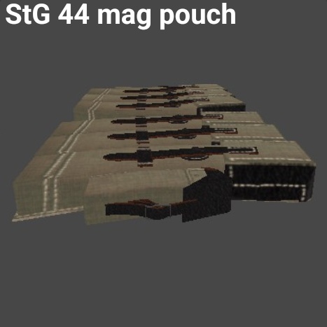 【VRChat想定】StG44用 マガジンポーチ & 取扱説明書(マニュアル)3Dモデル