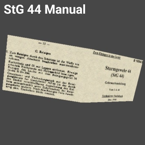 【VRChat想定】StG44用 マガジンポーチ & 取扱説明書(マニュアル)3Dモデル