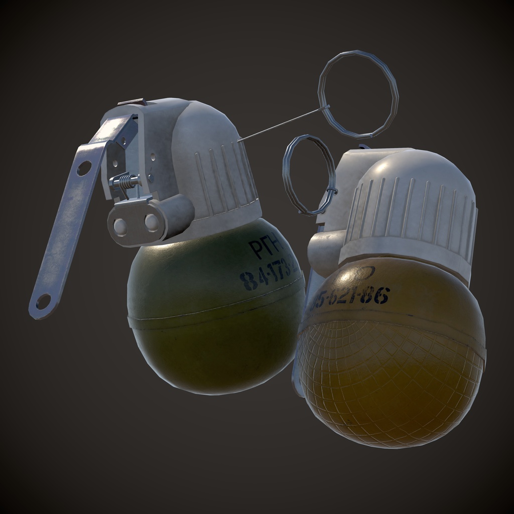 【VRChat】 ソ連製 手榴弾/閃光手榴弾 セット