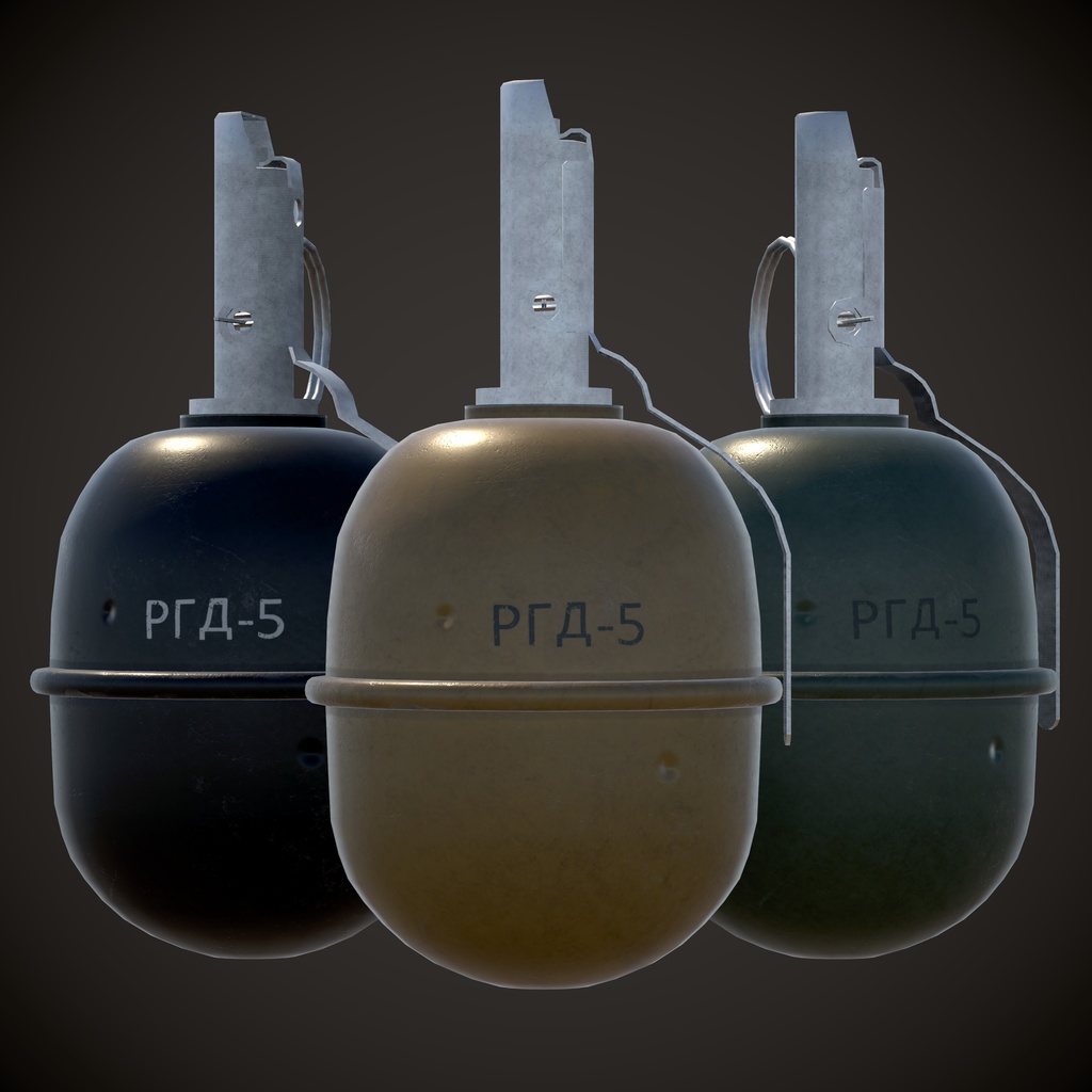 【VRChat】 ソ連製 手榴弾/閃光手榴弾 セット