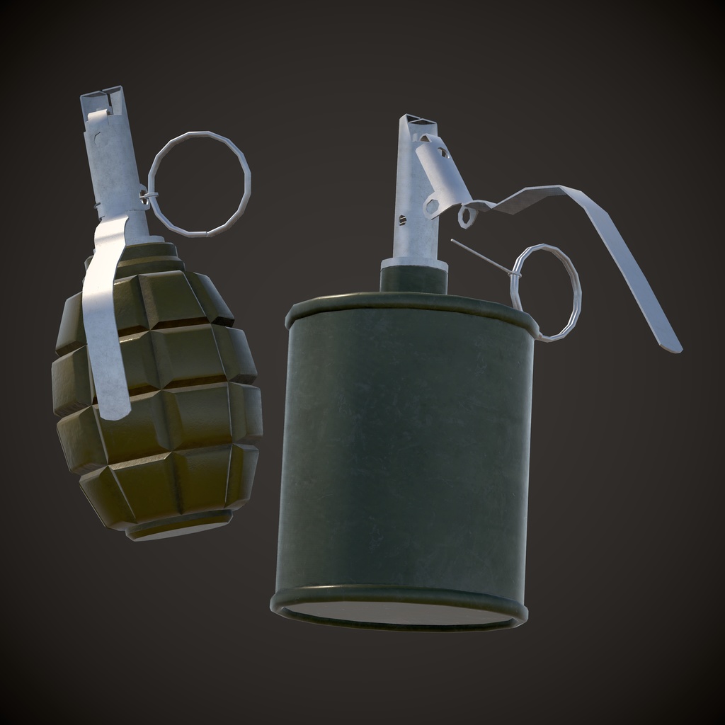 【VRChat】 ソ連製 手榴弾/閃光手榴弾 セット