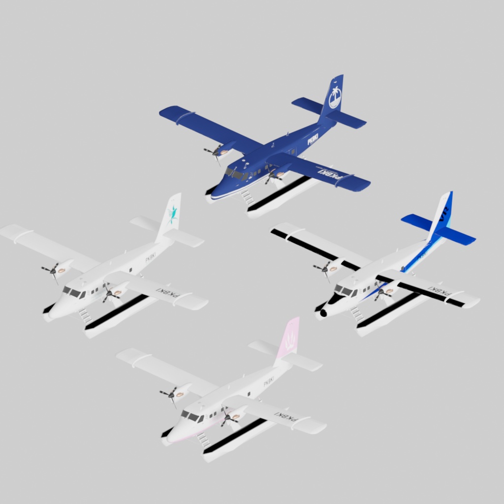 (3D Aircraft) DHC-6 Seaplane