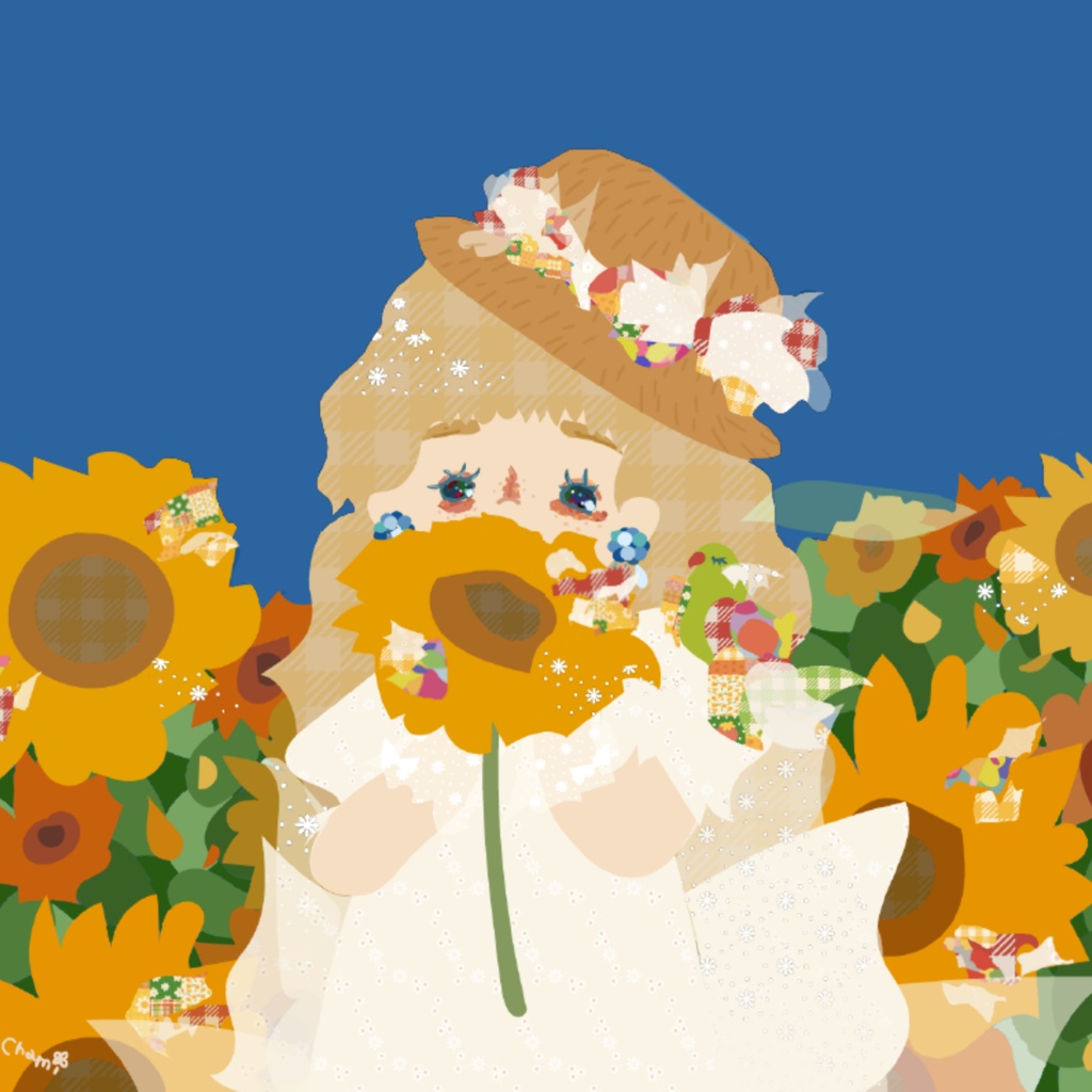 ひまわりと少女 Chami Design Booth