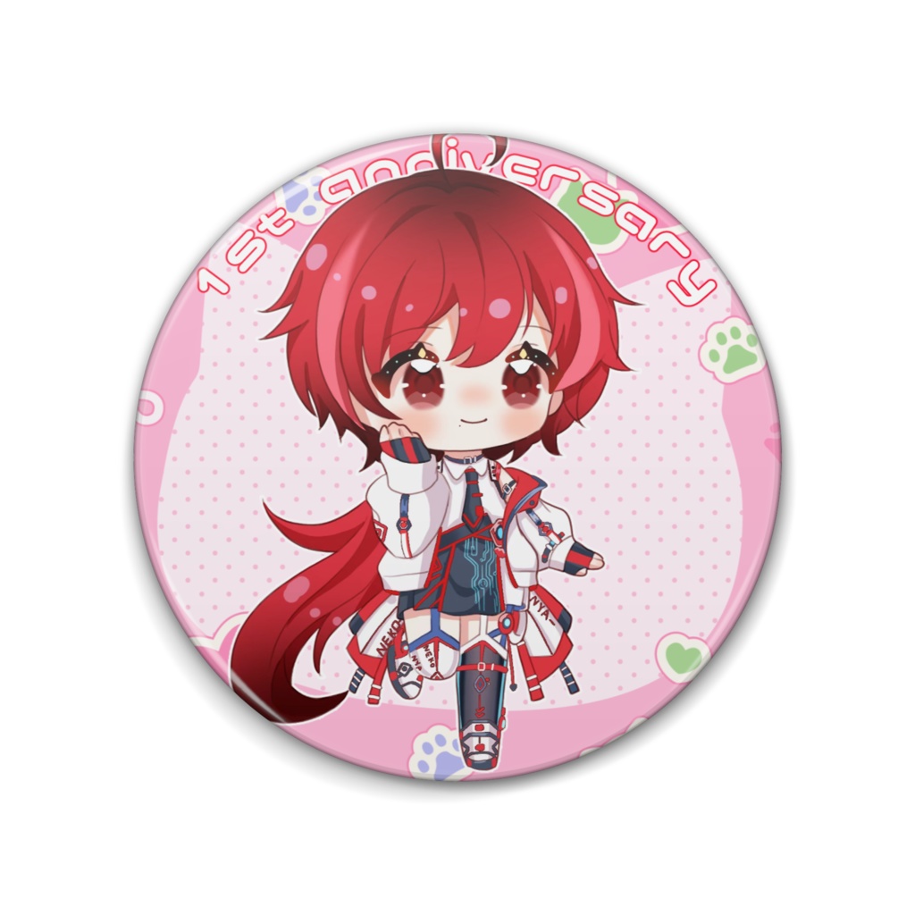 1周年＆Live2D実装ダブル記念　新衣装SDキャラ　缶バッジ