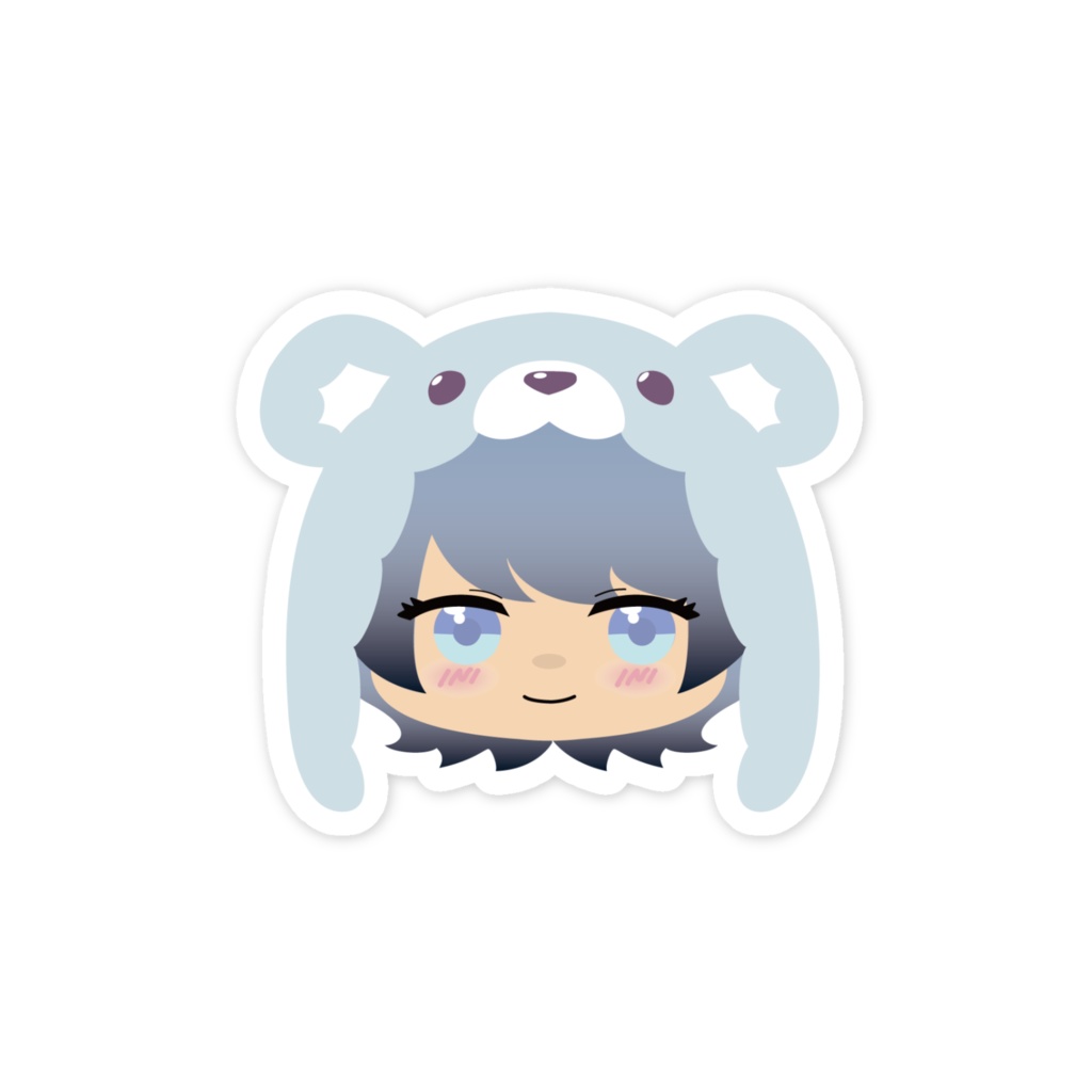 十七面烏さんのステッカー