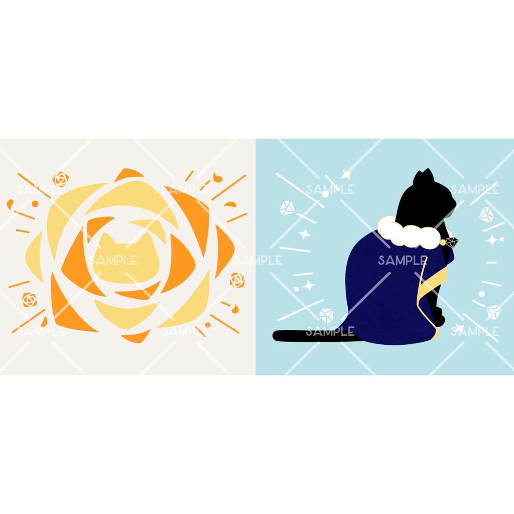 【マスキングテープ】モチーフ大集合【猫・ダイヤ・バラ/ テープ幅 20mm/オリジナル】