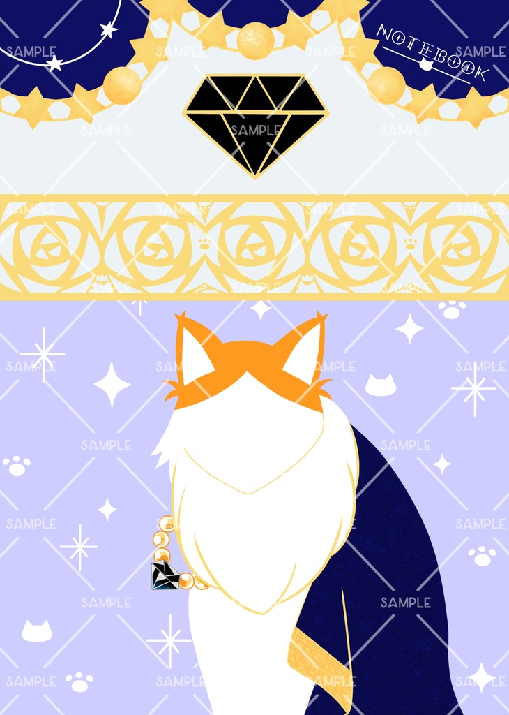 【リングノート】ニャルガ卿with肉球【ノート/A5/オリジナル】