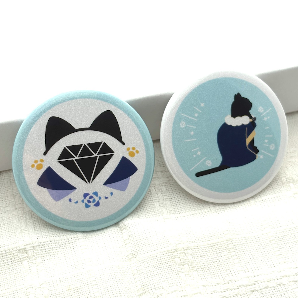 【缶バッチ】黒ダイヤ公国モチーフ×黒ダイヤ公爵【57mm】