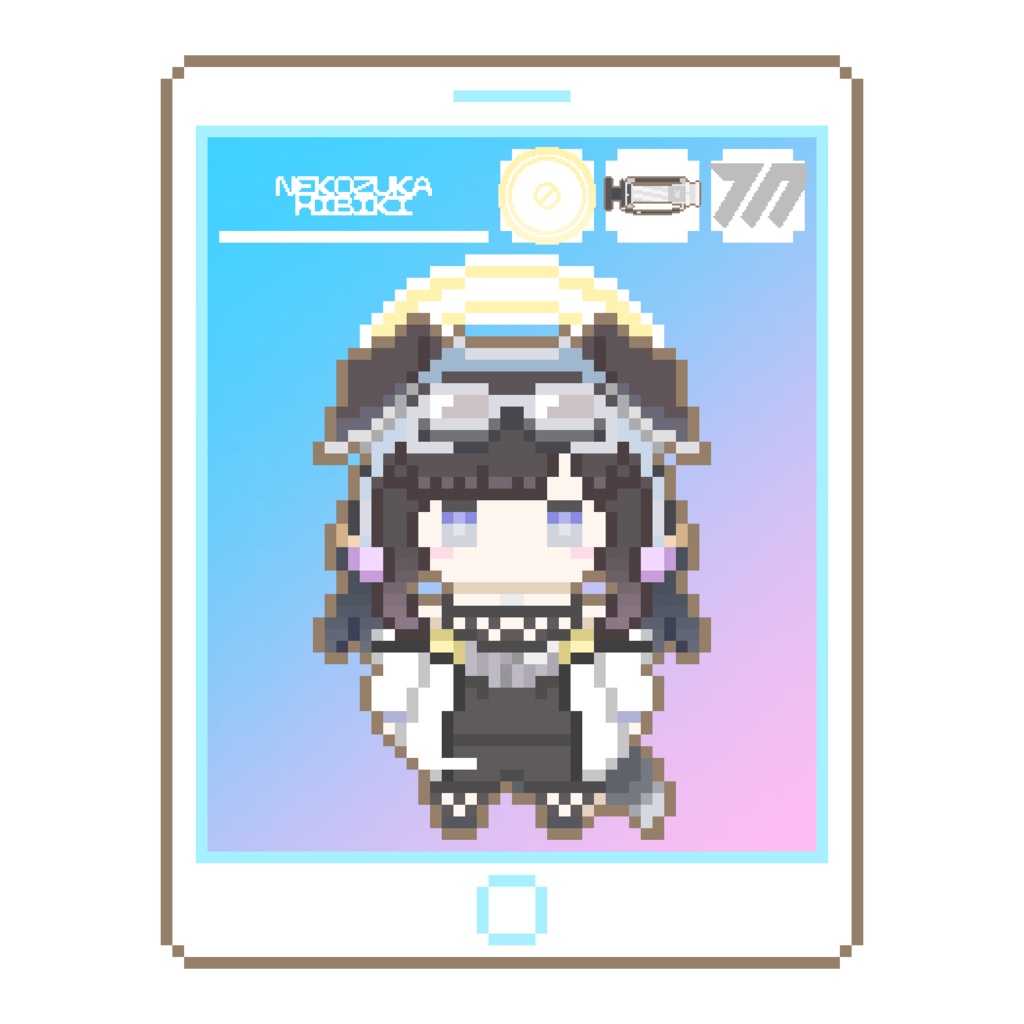 ドットキーホルダー【猫塚ヒビキ】