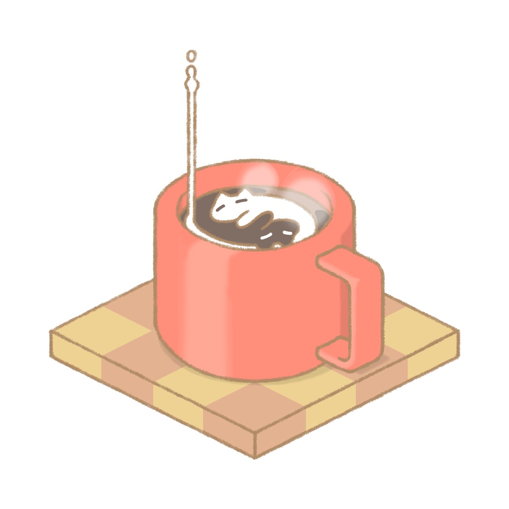 【アクリルキーホルダー】カフェオレねこ