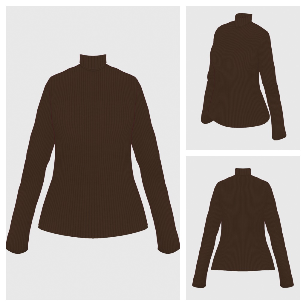 【#VRoid】タートルネックセーター【#vroidcustomitem】