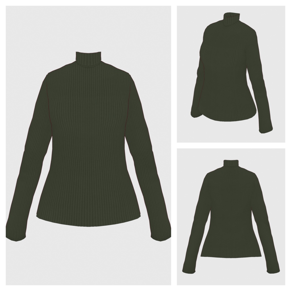 【#VRoid】タートルネックセーター【#vroidcustomitem】