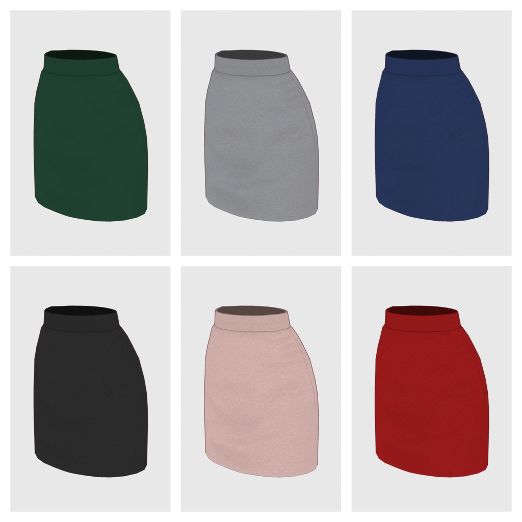 【#VRoid】ピーコート / フェルトタイトスカート(リニューアル版)【#vroidcustomitem】