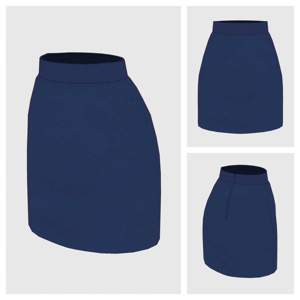 【#VRoid】ピーコート / フェルトタイトスカート(リニューアル版)【#vroidcustomitem】