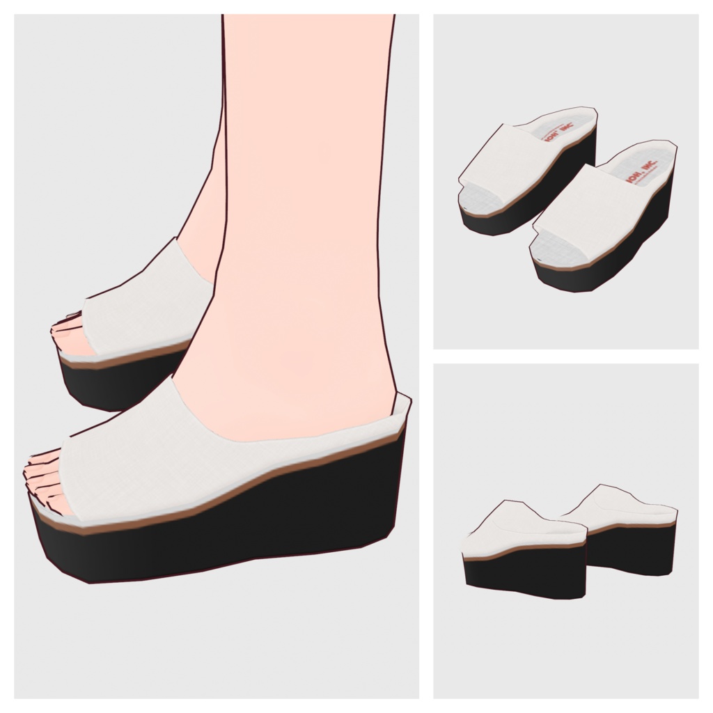 【#VRoid】サンダル(リニューアル版)【#vroidcustomitem】