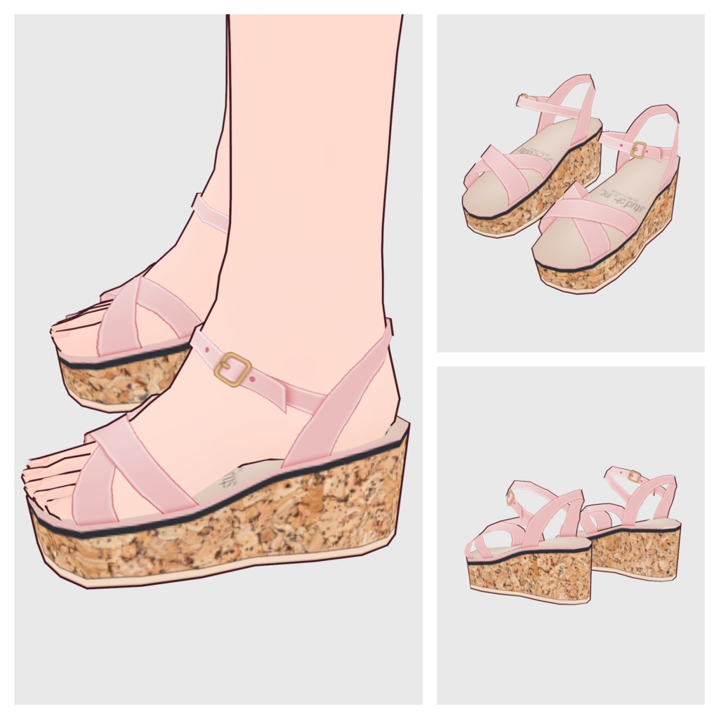 【#VRoid】サンダル(リニューアル版)【#vroidcustomitem】