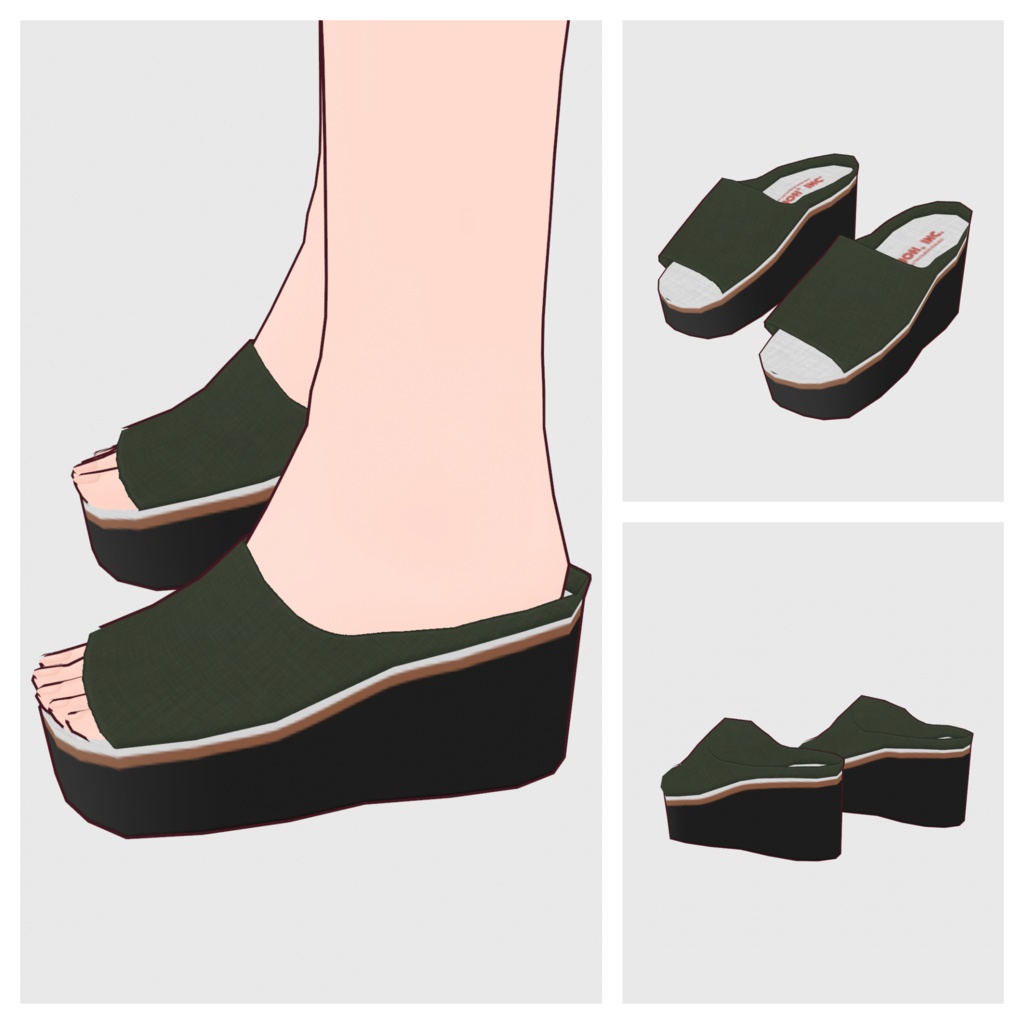 【#VRoid】サンダル(リニューアル版)【#vroidcustomitem】