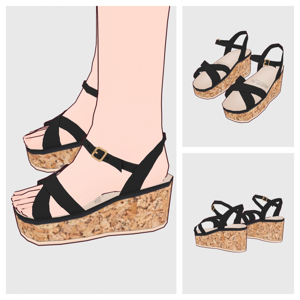 【#VRoid】サンダル(リニューアル版)【#vroidcustomitem】