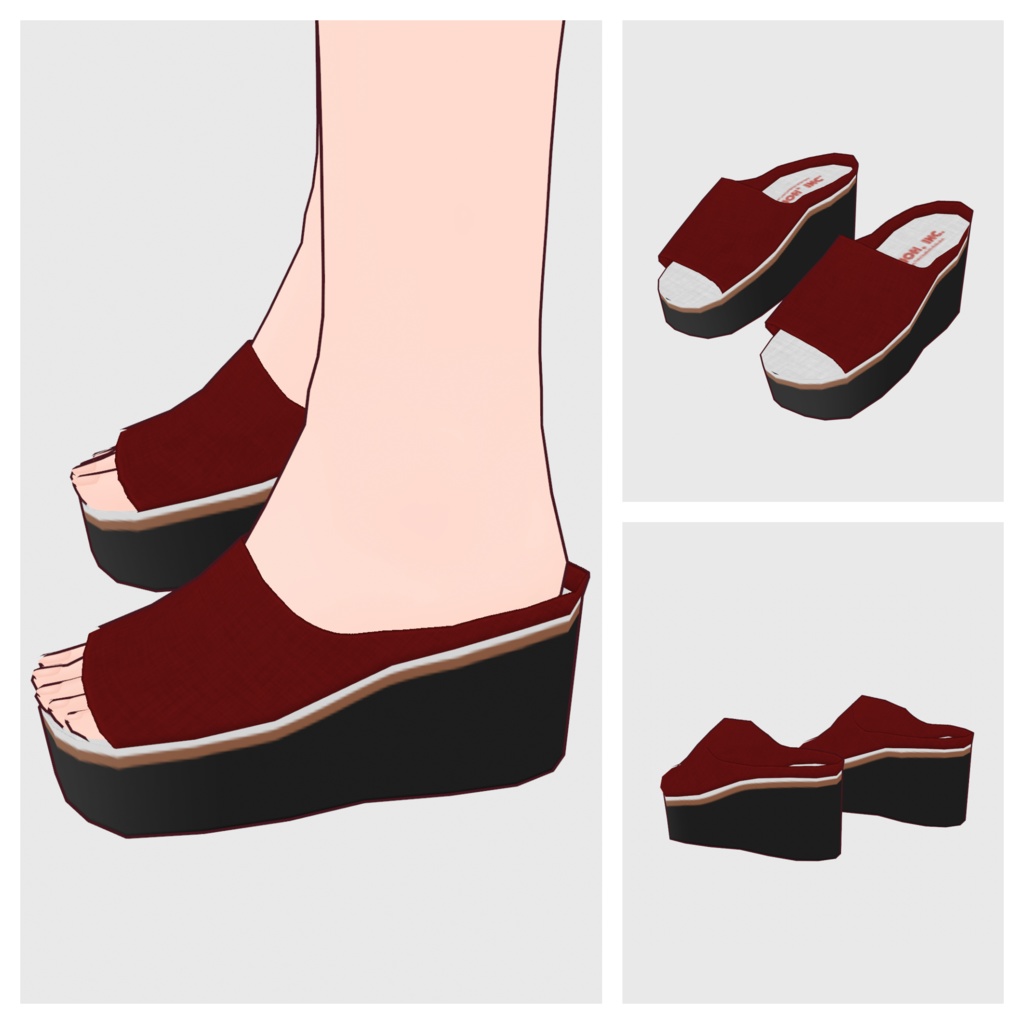 【#VRoid】サンダル(リニューアル版)【#vroidcustomitem】