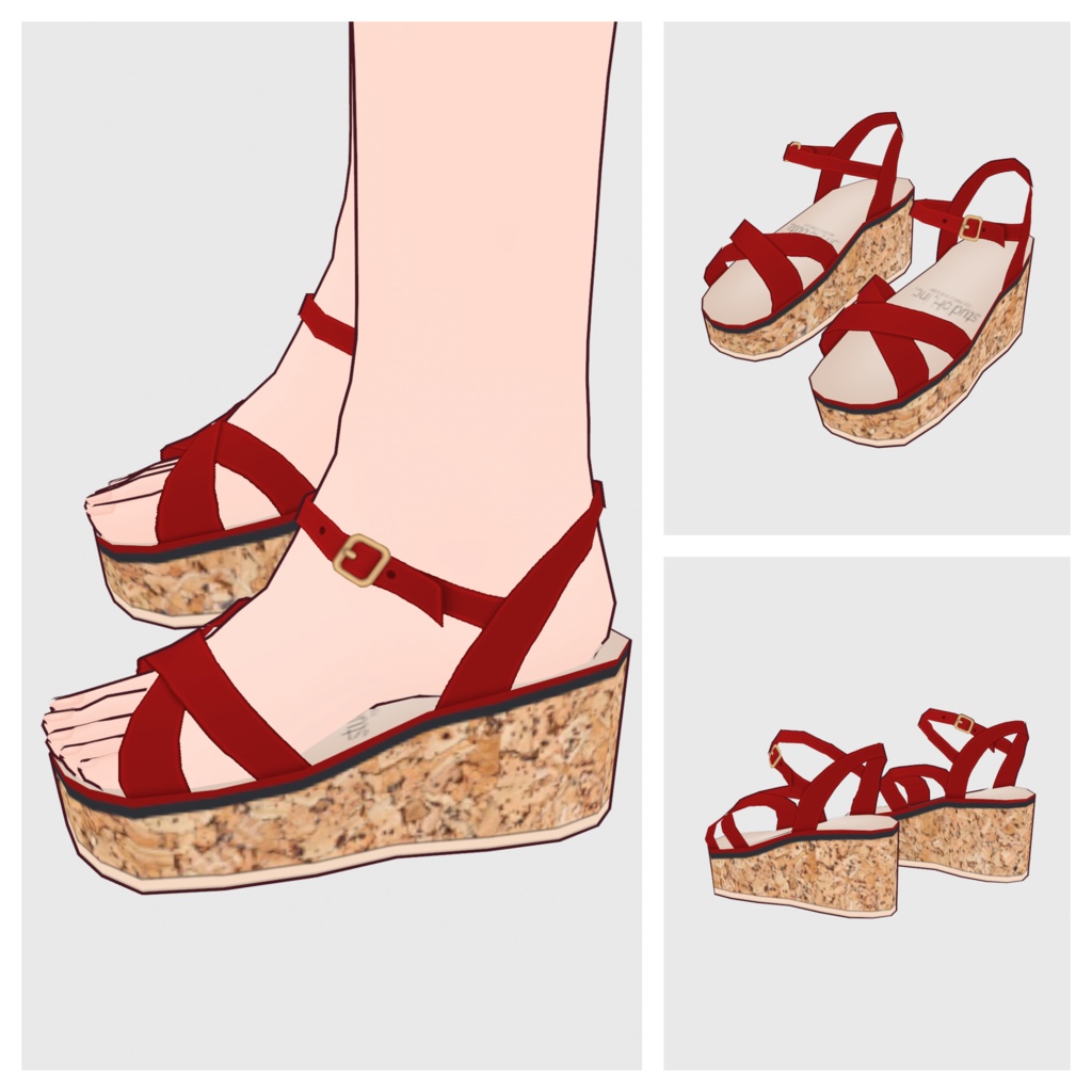 【#VRoid】サンダル(リニューアル版)【#vroidcustomitem】