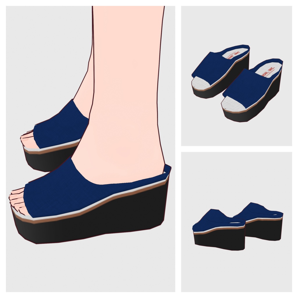 【#VRoid】サンダル(リニューアル版)【#vroidcustomitem】