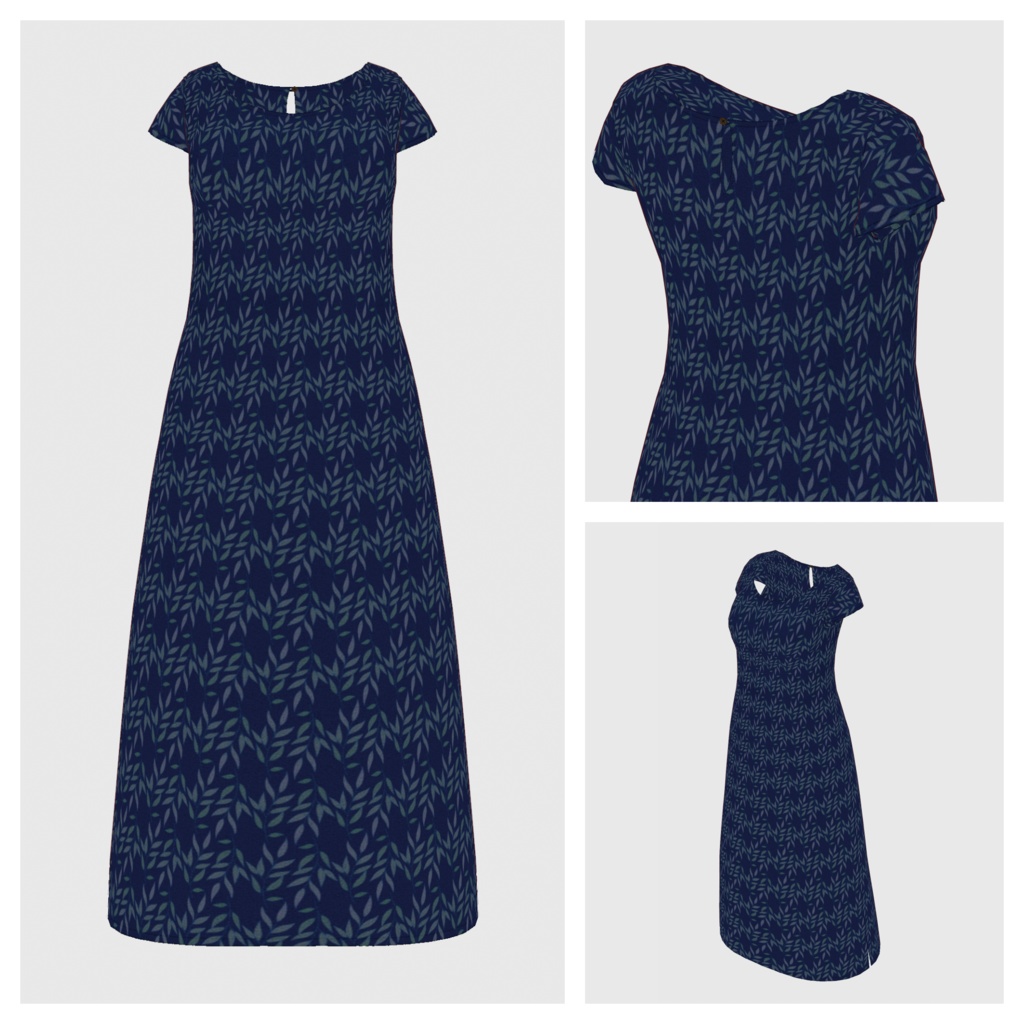 【#VRoid】ワンピースtype-a【#vroidcustomitem】