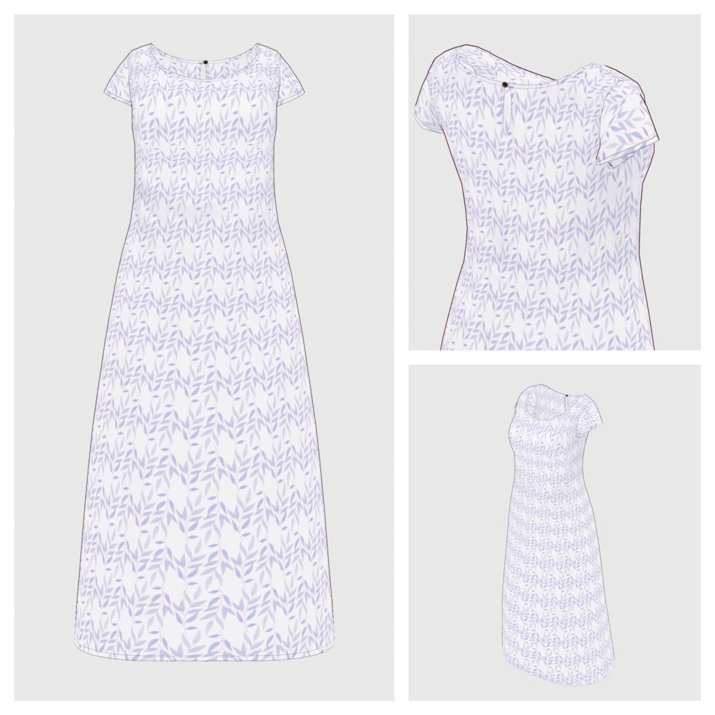 【#VRoid】ワンピースtype-a【#vroidcustomitem】