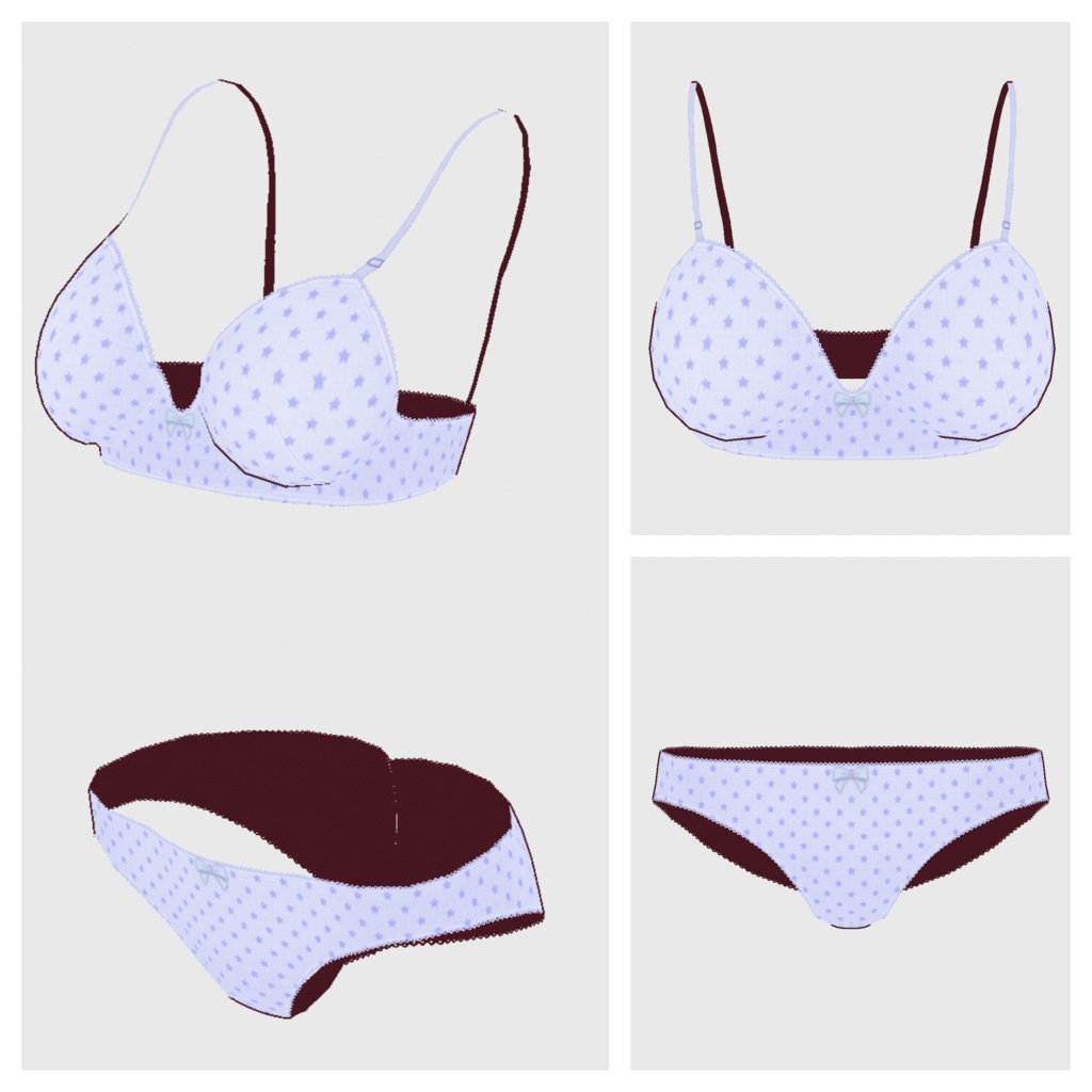 【#VRoid】ショーツ&ブラ セット【#vroidcustomitem】