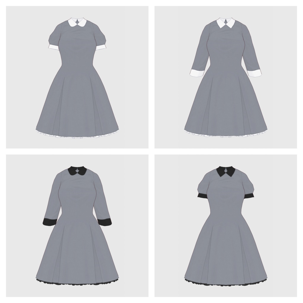 【#VRoid】ワンピース type-b 【#vroidcustomitem】