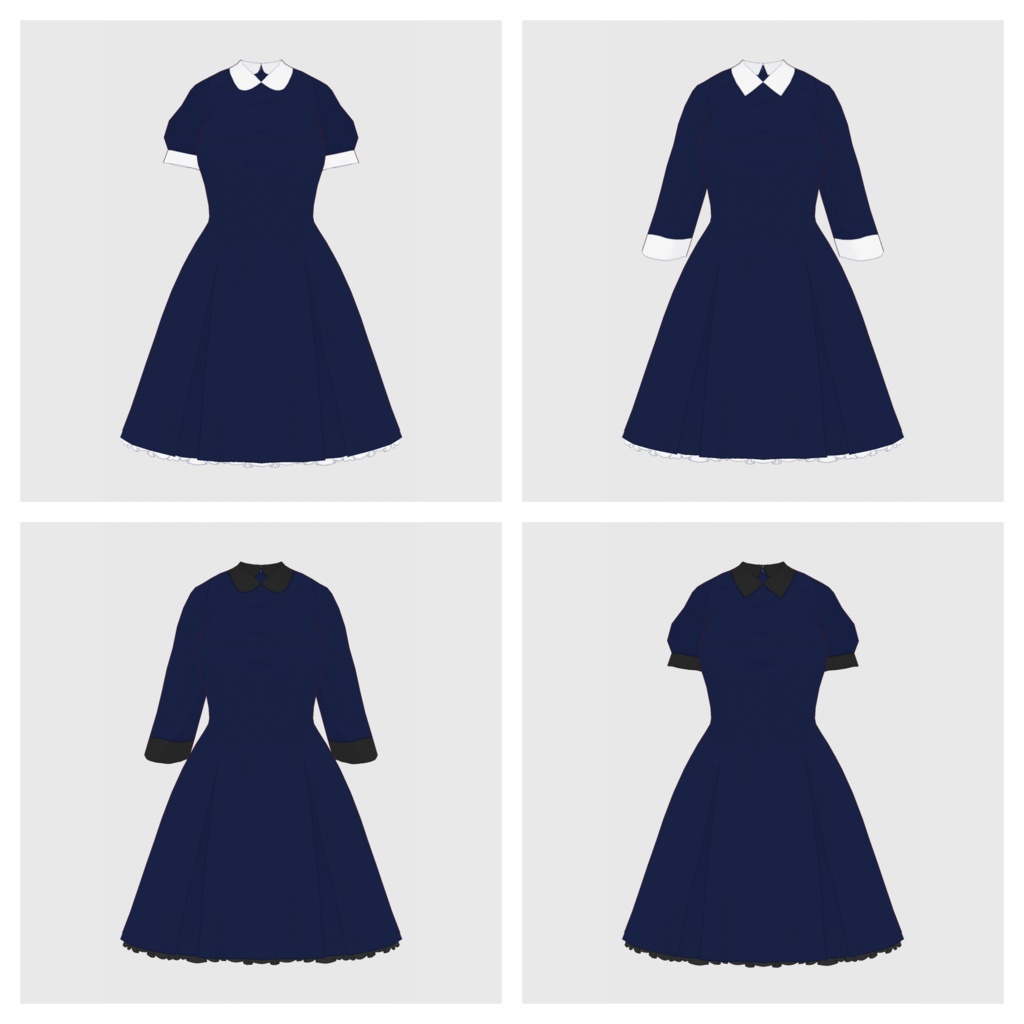 【#VRoid】ワンピース type-b 【#vroidcustomitem】