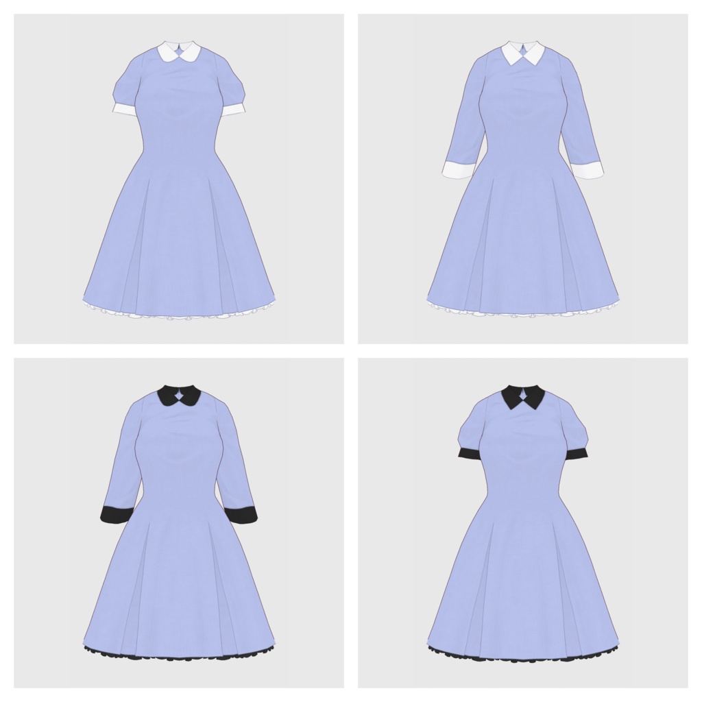 【#VRoid】ワンピース type-b 【#vroidcustomitem】