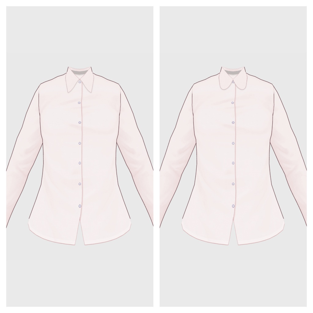 【#VRoid】ブラウス type-b【#vroidcustomitem】