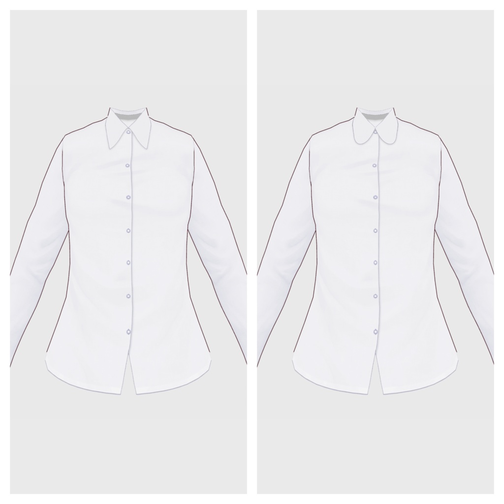 【#VRoid】ブラウス type-b【#vroidcustomitem】