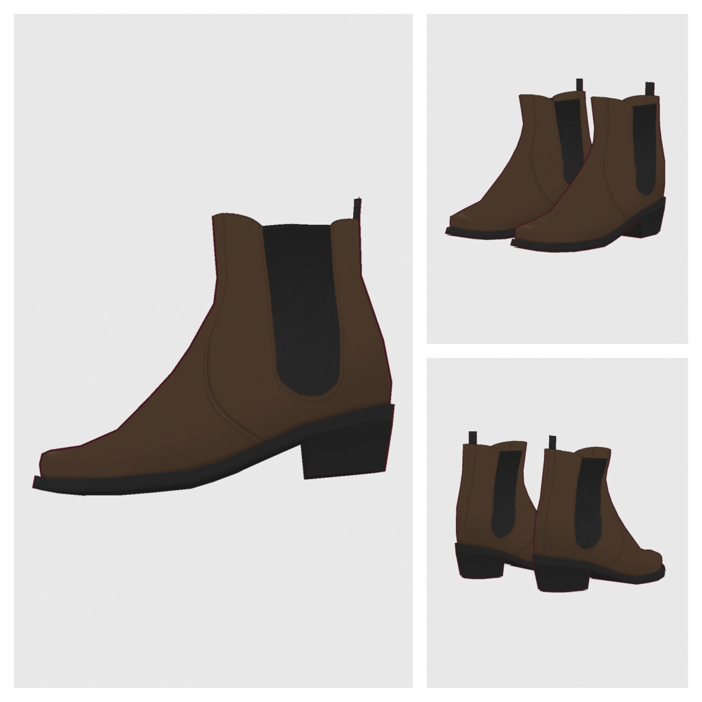 【#VRoid】サイドゴアブーツ2【#vroidcustomitem】