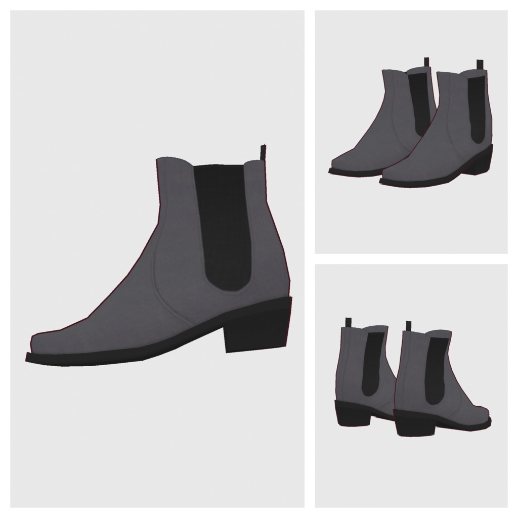 【#VRoid】サイドゴアブーツ2【#vroidcustomitem】