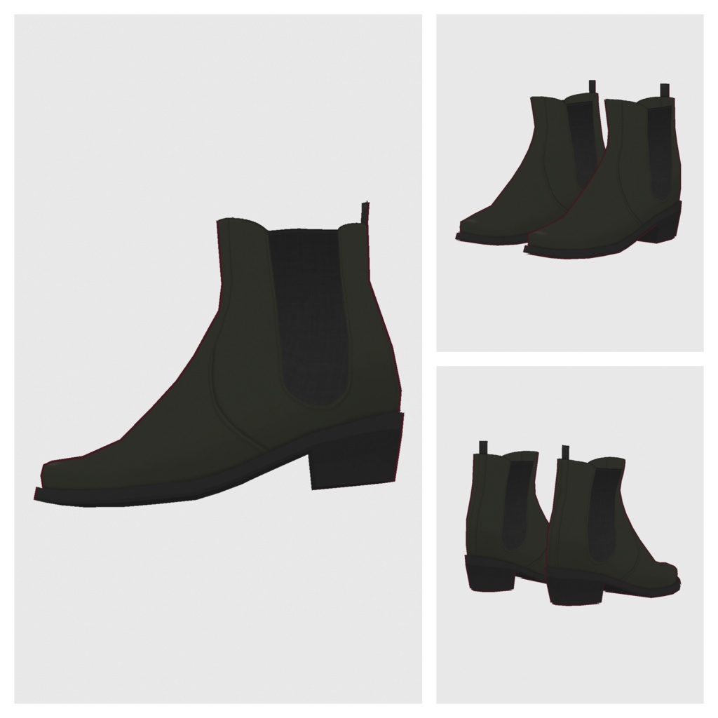 【#VRoid】サイドゴアブーツ2【#vroidcustomitem】