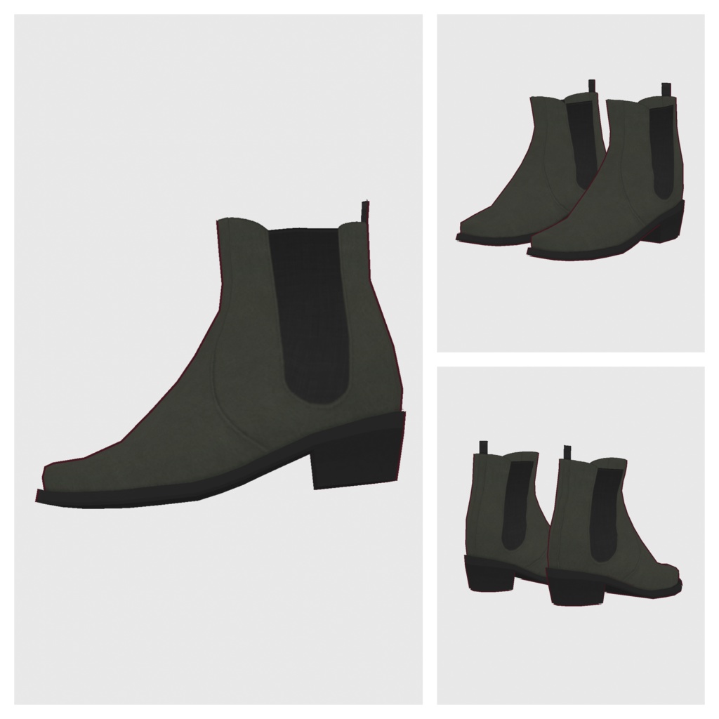 【#VRoid】サイドゴアブーツ2【#vroidcustomitem】