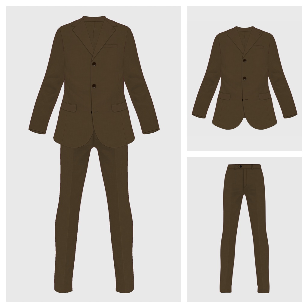 【#VRoid】3ボタンスーツ(men's)【#vroidcustomitem】