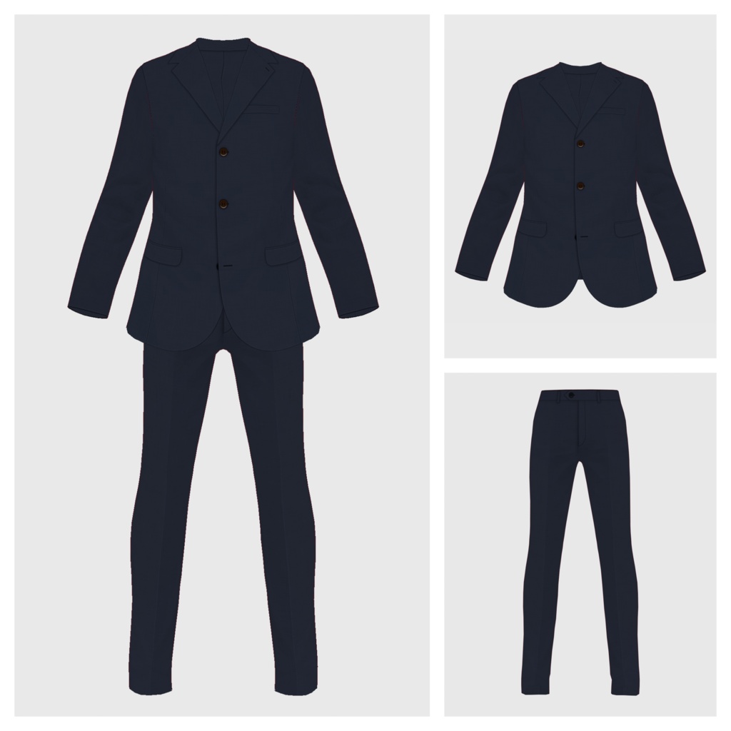 【#VRoid】3ボタンスーツ(men's)【#vroidcustomitem】