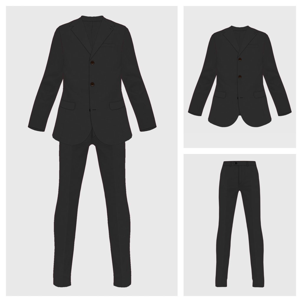 【#VRoid】3ボタンスーツ(men's)【#vroidcustomitem】