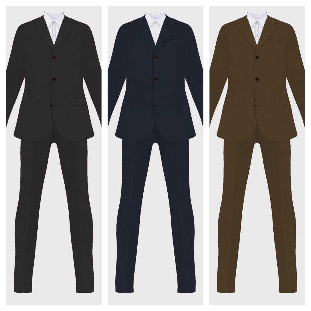 【#VRoid】3ボタンスーツ(men's)【#vroidcustomitem】
