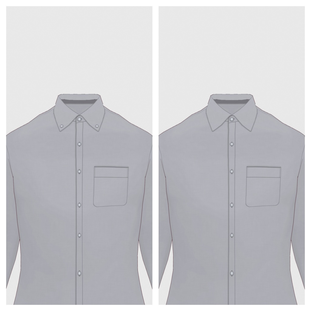 【#VRoid】ワイシャツ(リニューアル版) / ニットタイ&タイピン(men's)【#vroidcustomitem】