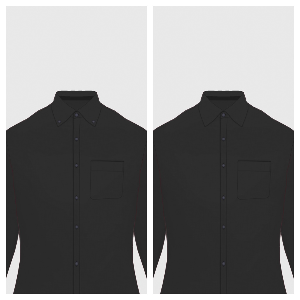 【#VRoid】ワイシャツ(リニューアル版) / ニットタイ&タイピン(men's)【#vroidcustomitem】